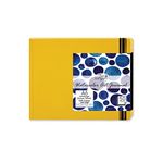 Zen Sangam Artists’ - A6 Watercolor Art Journal Landscape - 245 GSM - 20% Cotton Cold Pressed - (50 Pages) - Size (10.5x14.8cm) - Watercolour Book - Lemon Yellow