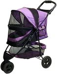 Pet Gear No-Zip Special Edition 3 Wheel Pet Stroller for Cats/Dogs, Zipperless Entry, Easy One-Hand Fold, Removable Liner, Cup Holder, 4 Colors