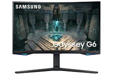 Samsung Odyssey G6 LS27BG650EUXXU 27" Curved Smart Gaming Monitor with Speakers - QHD 2560x1440, 240Hz, 1ms, Speakers, HDMI 2.1, Full Smart Platform, Freesync Premium Pro, Height Adjust