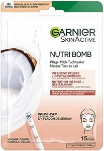 GARNIER Skin Active - Masque Visage Tissu Nutri Bomb - Nutrition Intense & Revitalisant - Lait de Coco & Acide Hyaluronique - Vegan & Cruelty Free - Peaux Sèches & Fatiguées - x1