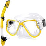 Kekilo Snorkel Mask Set for Adults, Anti-Fog Adjustable Panoramic View Swim Mask Dry Top Snorkel Kit, Scuba Diving Swimming Training Equipment for Men and Women