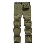 Cambkatl Mens Hiking Pants Outdoor Convertible Waterproof Quick Dry Zip Off Lightweight Fishing Safari Camping Travel Pants