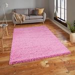 Rugs4Sale 5cm Thick Pile Shaggy Modern Area Rugs Living Room Home Decor Rug | Ideal For Bedroom, Hall, Kids Baby Room, Indoor & Outdoor Rugs Hallway Runners Carpet Mat(Pink 40x60cm)