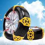 Anti-Skid Snow Chains for Tyres Portable Easy to Mount Emergency Traction Car Snow Tire Chains Universal for Tyres Width 165-275mm(10Pcs)