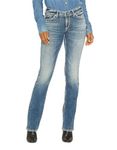 Silver Jeans Co. Women's Suki Mid Rise Curvy Fit Slim Bootcut Jeans, Medium Vintage, 29W x 33L