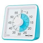 60-Minute Visual Timer- Clock Timer for Kids- Time Management Tool- Silent Countdown Timer-Multipurpose- Practical- Easy to Use (Blue)