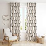 Trance Home Linen 100% Cotton Rajput Royal Heritage 9 Feet Curtains for Long Door | Jaipuri Printed Block Design Parda for Living, Bed Room Long Door (Aangan Blue - Set of 2, 9ft Long Door Curtains)