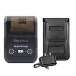 SHREYANS 58mm Mini Portable Inkless Thermal Printer with All accesories (Paper Roll, Pouch, Adapter, USB Cable) Easy to Connect with Mobile (with Adaptor)