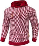 Zaitun Mens Hooded Sweatshirt Long Sleeve Solid Knitted Hoodie Pullover Sweater