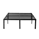 Veezyo Metal Bed Frame Queen - Black Metal Platform Bed Frame 18 Inch, Easy Assembly with Large Storage Space, Heavy Duty, No Box Spring Needed (Queen)