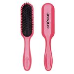 Denman Tangle Tamer Mini (Pink) Detangling Brush For Curly Hair And Black Natural Hair - use with both Wet & Dry Hair, D90