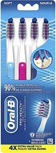 Oral-B Pro-Health Superior Clean Toothbrush, 4 Count, Soft