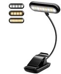 One94Store Rechargeable Book Light for Reading – Magnetic Clip-On LED with 3 Color Modes, Adjustable Brightness, 360° Flexible Neck, Type-C Charging (Black)