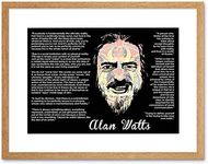 Alan Watts Everybody Is Fundamentally Ultimate Face Quote Framed Wall Art Print