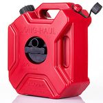 5L/1.3 Gallon Utility Jug Water Container Spare Emergency Backup Storage Can with Mounting Bracket Lock for Motorcycle SUV ATV Most Cars