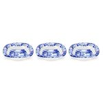 Spode Blue Italian Collection Dip Dishes | Set of 3 Mini Dipping Bowls for Serving Sauces and Side Dishes | Made of Fine Porcelain | Dishwasher and Microwave Safe | Blue/White