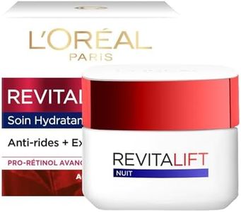 L'Oréal Paris - Soin Nuit Hydratant Visage Anti-Âge - Crème Anti-Rides, Extra-Fermeté & Tonifiante - Enrichi au Pro-Rétinol & Fibrelastyl - Tous Types de Peaux - Revitalift - 50 ml