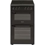 Hotpoint 50cm Double Cavity Electric Cooker - Black