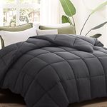 All Season Lightweight Comforter, Oversized Queen Size Soft Quilted Down Alternative Comforter, Hotel Collection Reversible Duvet Insert with Corner Tabs, Warm Fluffy,98"x98"