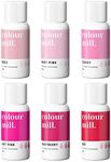 Colour Mill Edible Food Paint Bundle Colouring Liquid Cake Cookie Dye for Baking Icing Sugarpaste Fondant (x6 20ml)- Pink Colours
