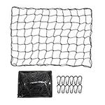 ValueHall Cargo Net Heavy Duty Truck Bed Net 4 x 6 ft stretches to 8 x 12 ft Elastic Nylon Mesh Storage Organizer with 12pcs Carabiners V7073