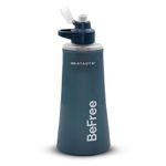 Katadyn BeFree AC 1.0L Slate Blue - Ultralight Water Filter for Outdoor, Camping & Adventure, with Activated Carbon Filter & EZ-Clean Membrane™ - Clean Drinking Water Anytime, Anywhere