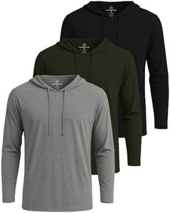 3 Pack: Men’s Big and Tall King Size Cotton Lightweight Hoodie Long Sleeve Hooded T Shirt Sweatshirt French Terry Casual Active Athletic Workout Gym Dry Fit Jersey Pullover Outdoor - Set 6, 4x Tall