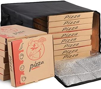 musbus Pizza Carrier Insulated Bags Large for Deliveries, Insulated Pizza Carrier Delivery Bag 20 x 20 inch inches Food Bag for Personal and Professional Use (Black)