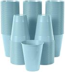 Exquisite 12 oz Light Blue Plastic Cups For Party 50 Pack | Disposable Cups | Party Cups Disposable | Plastic Party Cups | 12 oz Plastic Cups Disposable | Plastic Drinking Cups