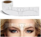 1 Roll (50Pcs) Eyebrow Ruler Stencils - Abeillo Disposable Brow Ruler Sticker, Microblading Eyebrow Template, Brow Measuring Shaper Tool, Eyebrow Mapping Tool for Tattooing