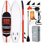 FunWater 11' Inflatable Stand Up Paddle Board Ultra-Light SUP with ISUP Accessories,Three Fins,Adjustable Paddle, Pump,Backpack, Leash,Waterproof Bag