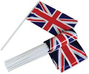 SHATCHI 5pcs-100pcs Union Jack Street Party Hand Waving Bulk Buy Decoration Celebration Flag Sporting Events Pub BBQ Royal Theme, 10pcs