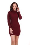 Joe Hazel Women's Shawl Collar Bodyfit Dress (18003, Wine, XL)