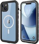 Dewfoam Design for iPhone 14 Waterproof Case, Shockproof Dustproof Phone Case for iPhone 14 with Screen Protector, Full Body Protective Cover for iPhone 14 6.1'' (Black)