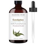 Majestic Pure Eucalyptus Essential Oil, Pure and Natural with Therapeutic Grade, Premium Quality Eucalyptus Oil, 4 Ounces