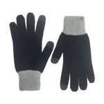 Mount Zero Pure Merino Wool Gloves Winter Warm, TouchScreen Thermal Woolen Gloves for Men (Black)