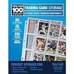 Samsill 100 Pack 9 Pocket Page Protector, Trading Card Sleeves Pages Baseball for 3 Ring Binder, Sheets Standard Size Cards, Sport Game Business Cards