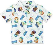 Bubble Guppies Toddler Boys Collared Short Sleeve Polo Tee Shirt (5T, White)