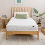 Zinus Single Mattress - Bonnel Spring - 90x190cm/3x6ft - Comfort Foam - Height 20cm/8in - Medium Firmness, White