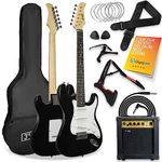 3rd Avenue XF Full Size 4/4 Electric Guitar Ultimate Kit with 10W Amp, Cable, Stand, Gig Bag, Strap, Spare Strings, Picks, Capo – Black