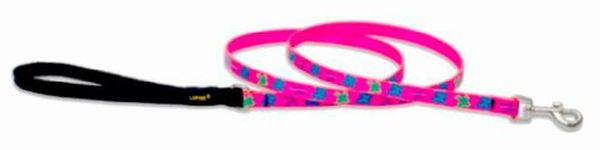 Lupine Wing It Patterned Padded Handle Dog Lead, 1/2-inch/ 6 ft