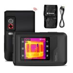 HIKMICRO PocketE Thermal Imaging Camera 240 x 240 SuperIR High Resolution with Visual Camera, 25 Hz Refresh Rate, Thermal Camera with Wi-Fi, 3.5" Touch Screen, 96 x 96 IR Resolution, -4°F to 662°F