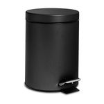 Harbour Housewares 3 Litre Bathroom Pedal Bin With Inner Bucket - Matte Black