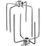 Meat Clip for Rotisserie Set of 2 - Meat Needles for Barbecue Skewers 12 mm - Rustproof Stainless Steel - Fixes the Food Double