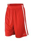 Spiro Men's Basketball Quick Dry Shorts - Red/White, Medium