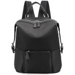 I IHAYNER Women Backpack Purse Waterproof Nylon Rucksack Lightweight Shoulder Bag for Women Casual Backpack Travel Bags, Black