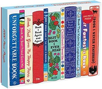 Galison Ideal Bookshelf 1000 Piece Jigsaw Puzzle for Adults and Families, Illustrated Bookshelf Puzzle with Relatable Book Titles (9780735348806)