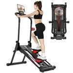 YOLEO Magnetic Stair Stepper for Exercise at Home, 16-Level Adjustable Resistance Up to 60KG, Folding Cardio Stairmaster with 28''Extended Stride&Low Noise,Stair Climber with HR Sensor for Full Body
