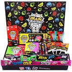 Brain Blasterz TREAT Sour Sweets Gift Box - Halloween Sweets, Extreme Sour Candy Collection, Vegan Sweets, 14 pcs, Halal Sweets - Special Edition Items, 1-4 Sourness Levels, American Sweets Gift Box