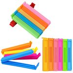 18 Pcs Food Storage Bag Clips, Plastic Sealing Bag Clips in 3 Sizes & 6 Colours Reusable Food Bag Clips Colorful Plastic Bag Sealing Clips.